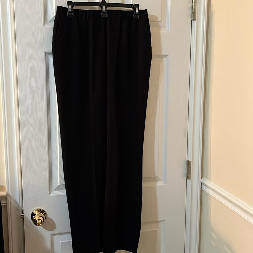 Black Women's Pull-On Straight Pants